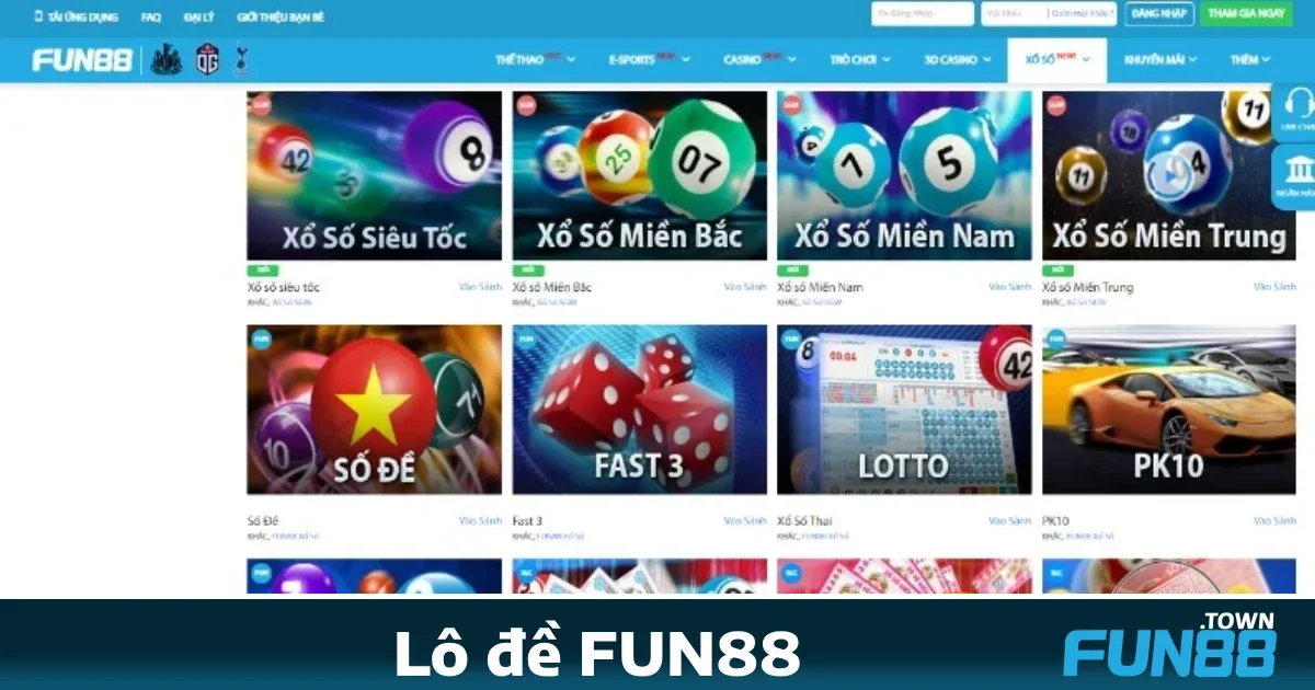 Các loại cược phổ biến tại Lô đề Fun88